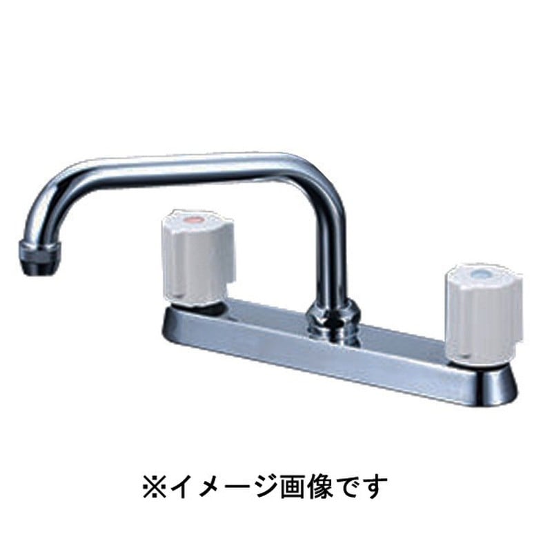 KVK 2302837 寒2ハンドル混合栓 200mmパイプ付 KM8ZGN 1個（ご注文単位1個）【直送品】