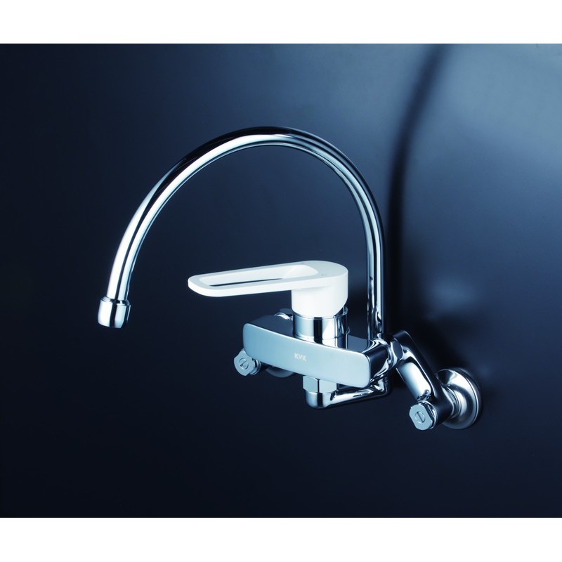 KVK 2302108 スワンパイプ シングル混合栓 MSK110KRG 1個（ご注文単位1個）【直送品】