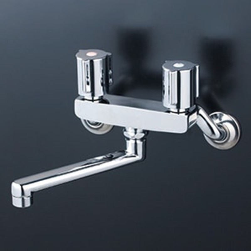 KVK 2302849 寒2ハンドル混合栓240mmパイプ付 KM140ZEXNR2 1個（ご注文単位1個）【直送品】