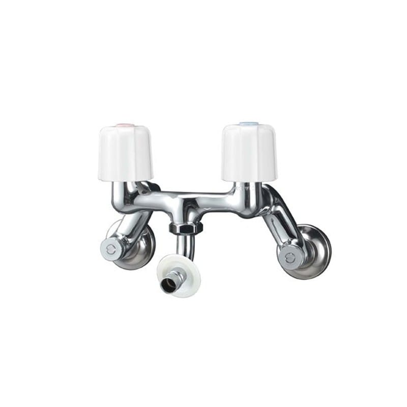 KVK 2300507 寒 2ハンドル混合栓ツバ付N付 KM33N3WBN 1個（ご注文単位1個）【直送品】