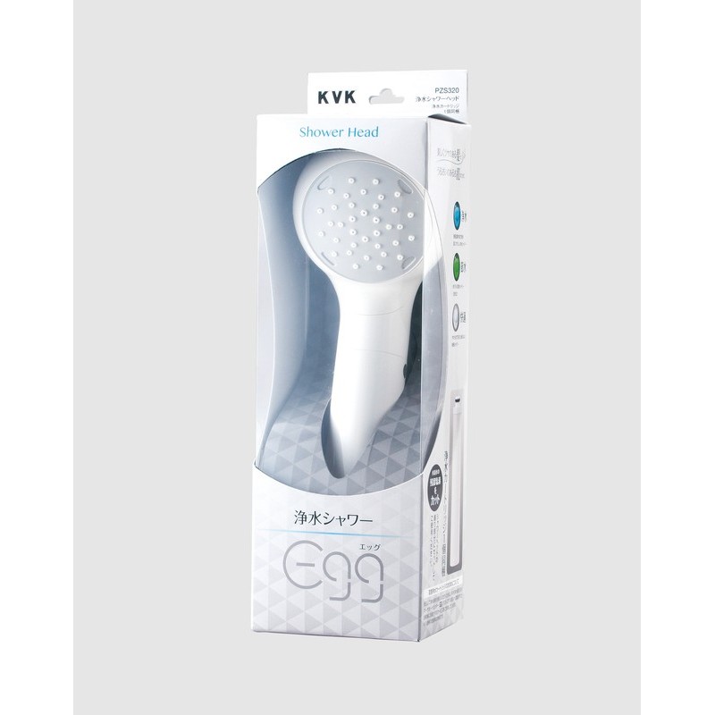 KVK 2303002 浄水シャワーヘッドegg エッグ PZS320 1個（ご注文単位1個）【直送品】