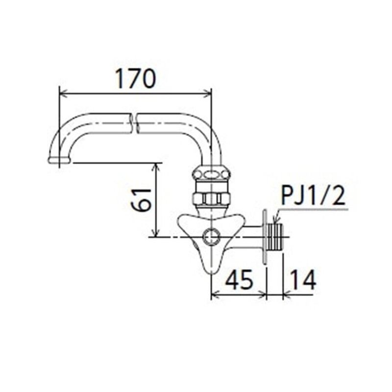 KVK 2302739 横形自在水栓 K10Y 1個(ご注文単位1個)【直送品】