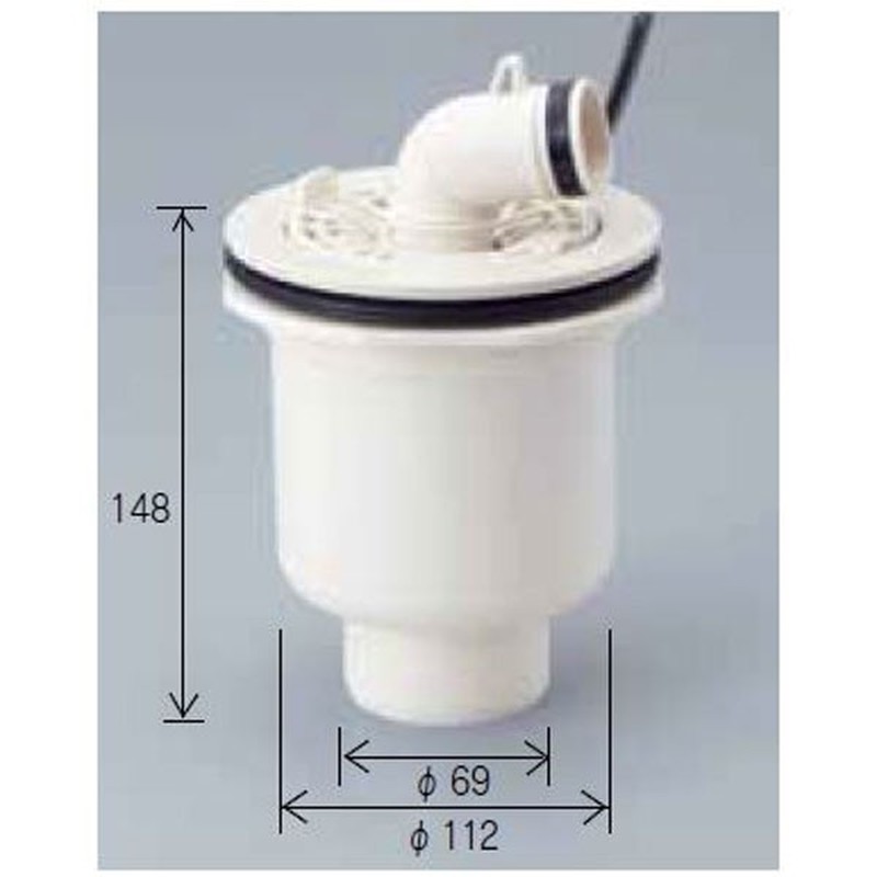 KVK 2301961 縦引排水トラップ ZVR32N 1個(ご注文単位1個)【直送品】