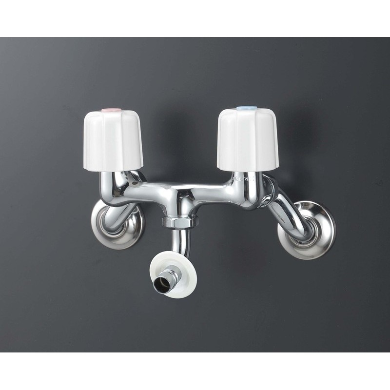 KVK 2300503 2ハンドル混合栓 ツバ付N付 KM33N3BN 1個（ご注文単位1個）【直送品】