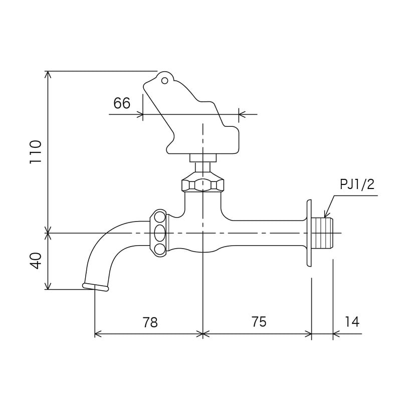 KVK 2300173 ガーデニング水栓 カエル付 K125B 1個(ご注文単位1個)【直送品】