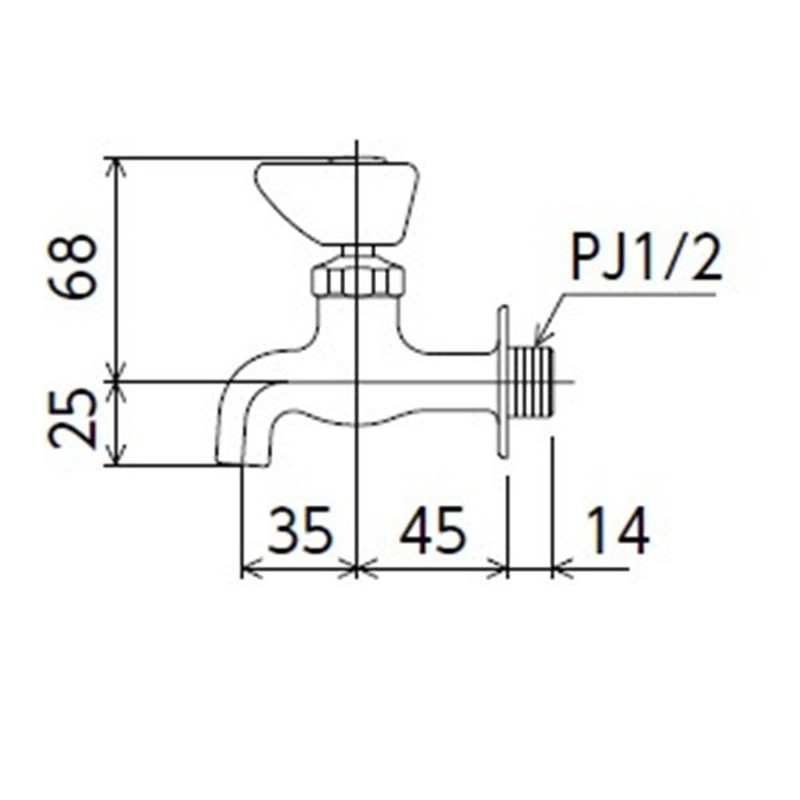 KVK 2302678 青キャップ付 横水栓樹脂ハンドル仕様 K1L 1個(ご注文単位1個)【直送品】