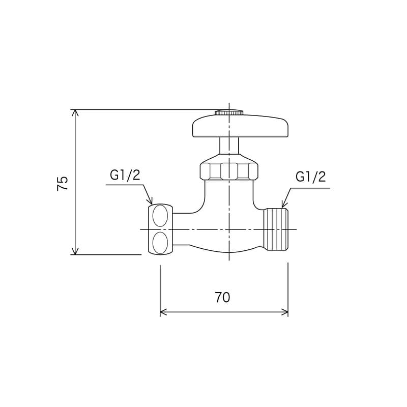 KVK 2303149 片ナット付止水栓 K84 1個(ご注文単位1個)【直送品】