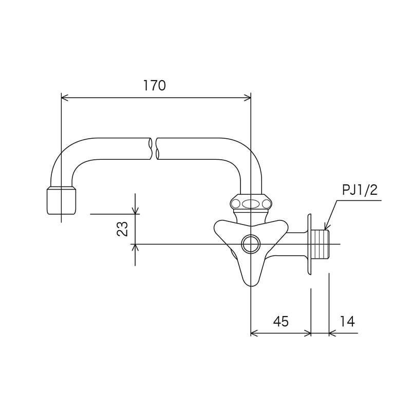 KVK 2300073 泡沫横自在水栓 K10F 1個(ご注文単位1個)【直送品】