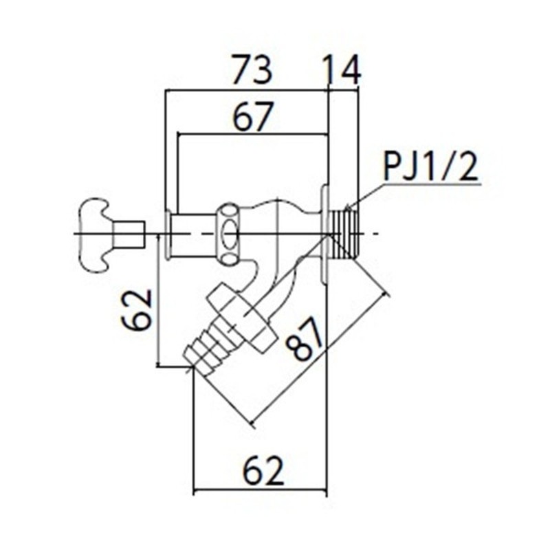 KVK 2302727 寒キー式散水栓 K8QZ 1個(ご注文単位1個)【直送品】