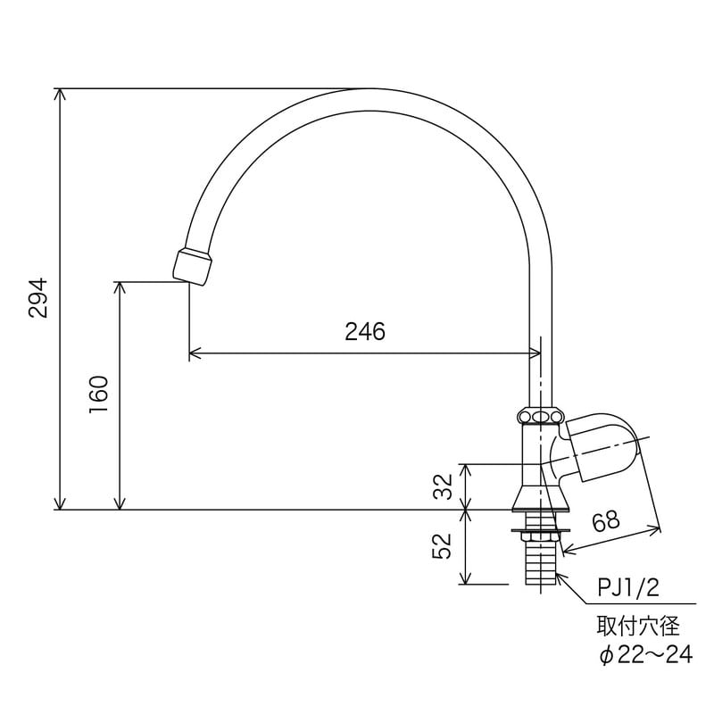 KVK 2300091 立自在水栓 節水チップ内蔵 K16NDSLE 1個(ご注文単位1個)【直送品】