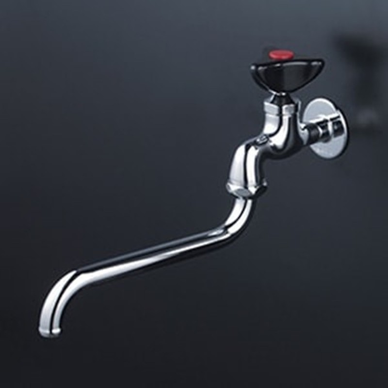 KVK 2302703 赤キャップ付 自在水栓樹脂ハンドル仕様 K3LR 1個（ご注文単位1個）【直送品】