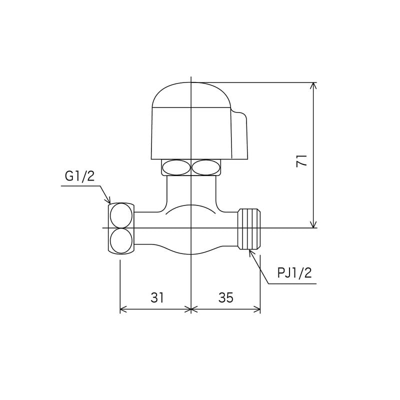 KVK 2300101 分岐止水栓G1/2とめるぞう K19SGN 1個（ご注文単位1個）【直送品】