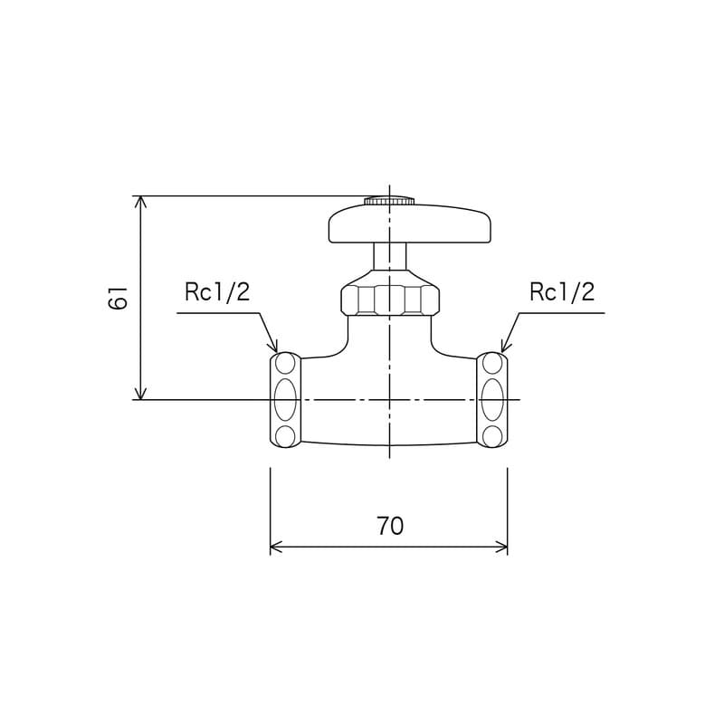 KVK 2303148 両端雌止水栓 K83 1個(ご注文単位1個)【直送品】