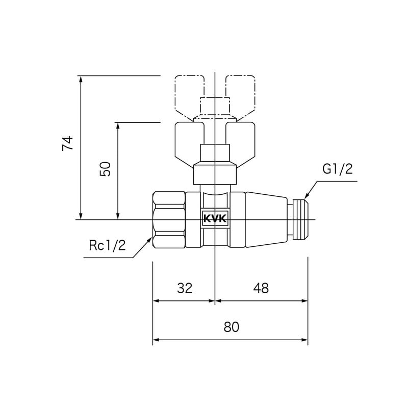 KVK 2300191 逆止弁ボールバルブ13 雌雄 K141 1個(ご注文単位1個)【直送品】