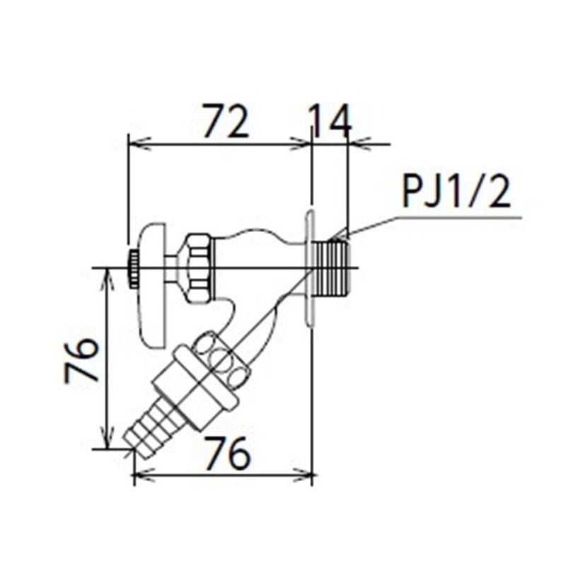 KVK 2302724 自動接手散水栓ワンタッチカプラ付 K8GJ 1個（ご注文単位1個）【直送品】