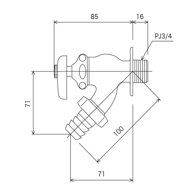 KVK 2300064 散水栓20 K8J-20 1個（ご注文単位1個）【直送品】