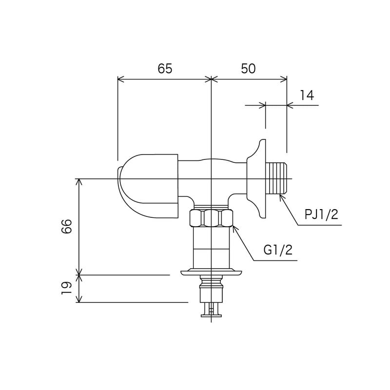 KVK 2300153 洗濯水栓とめるぞう 止水 K115CP2J 1個（ご注文単位1個）【直送品】