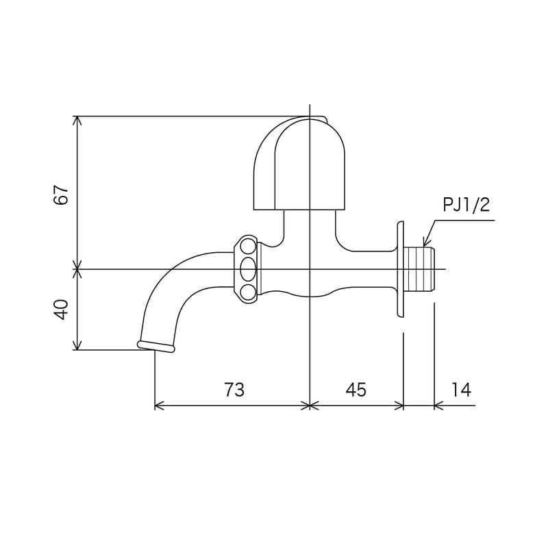 KVK 2300085 吐水回転水栓 節水内蔵 K11E 1個(ご注文単位1個)【直送品】