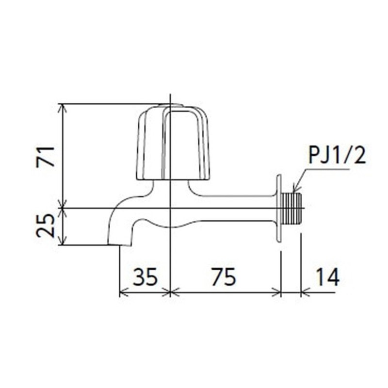 KVK 2302682 胴長横水栓 K2ED 1個(ご注文単位1個)【直送品】