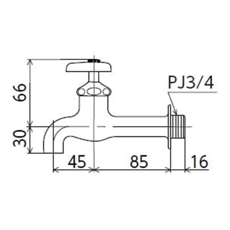 KVK 2302681 胴長横水栓20 K2-20 1個（ご注文単位1個）【直送品】