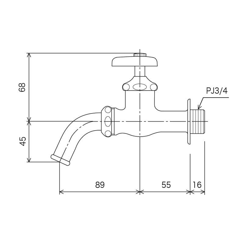KVK 2300083 吐水回転水栓20 K-11-20 1個（ご注文単位1個）【直送品】
