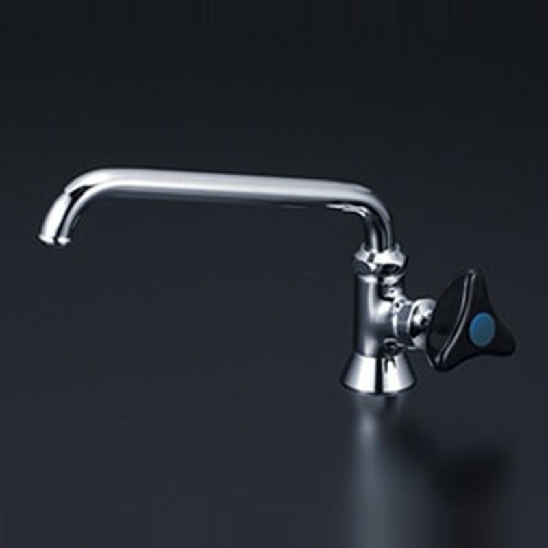 KVK 2302757 青キャップ付 立形自在水栓樹脂ハンドル仕様 K16NDL 1個（ご注文単位1個）【直送品】