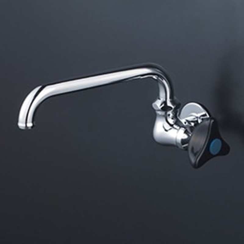 KVK 2302733 横形自在水栓 青キャップ付樹脂ハンドル仕様 K10L 1個（ご注文単位1個）【直送品】