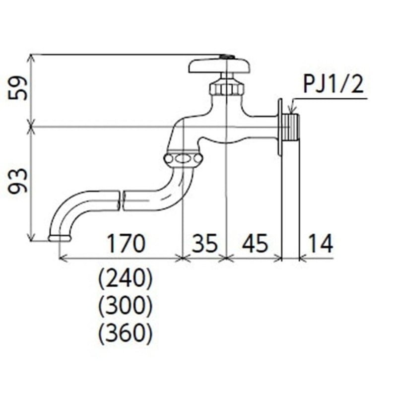 KVK 2302688 自在水栓300mmパイプ付 K3-R30 1個（ご注文単位1個）【直送品】