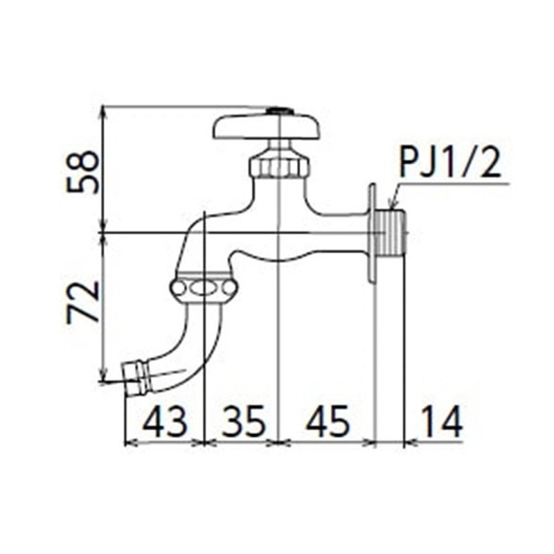 KVK 2302692 寒横水栓 ノズル付 K3BZ 1個（ご注文単位1個）【直送品】