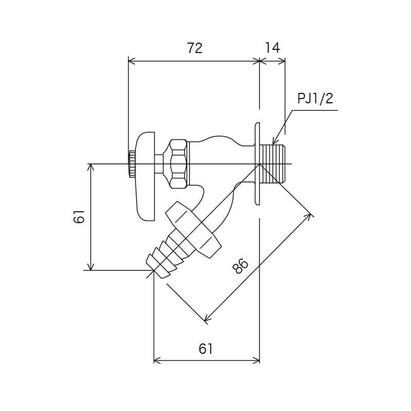 KVK 2300065 寒 散水栓 K8Z 1個（ご注文単位1個）【直送品】
