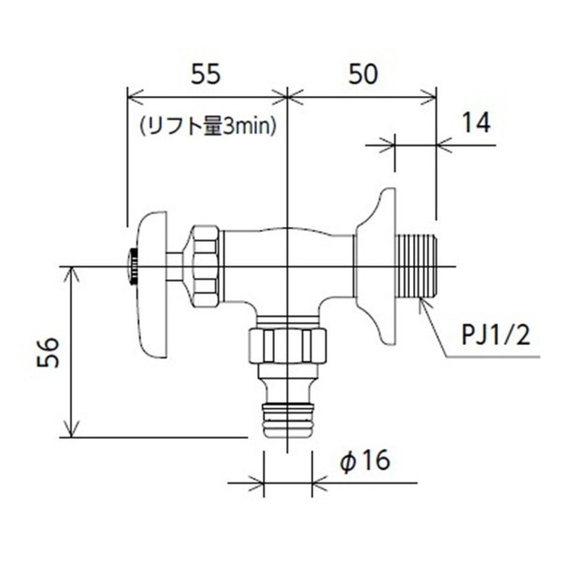 KVK 2302789 寒屋外ホース接続ニップル付水栓 K115SPZ 1個（ご注文単位1個）【直送品】