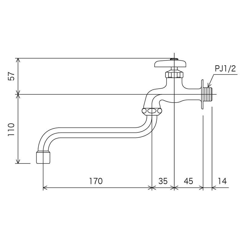 KVK 2300032 泡沫自在水栓 K3F 1個(ご注文単位1個)【直送品】