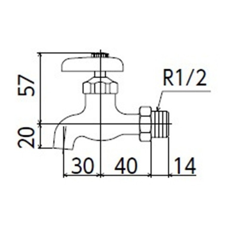 KVK 2302784 横水栓研磨なし K101 1個（ご注文単位1個）【直送品】