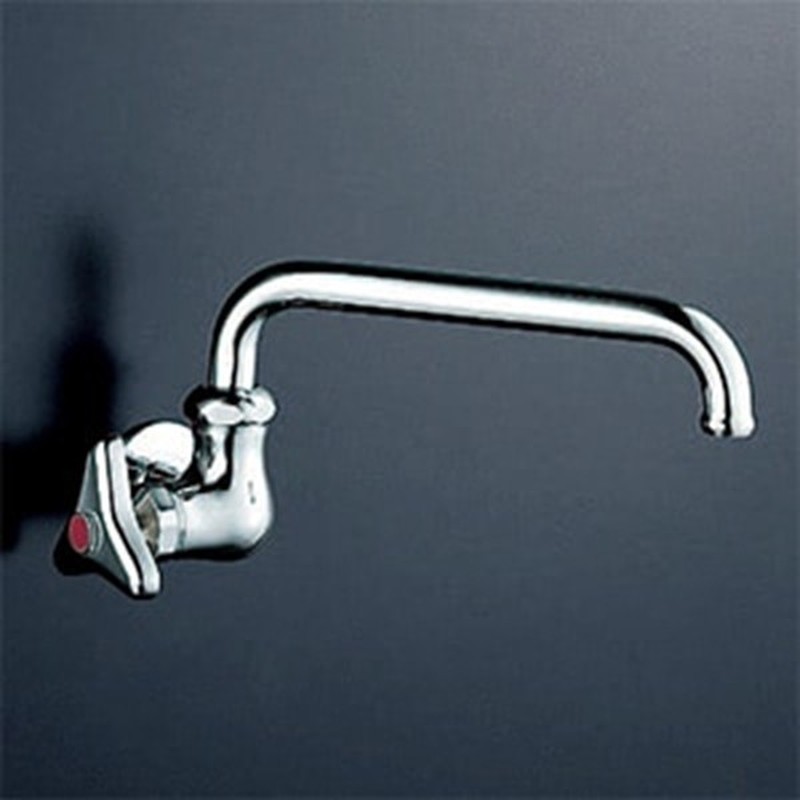 KVK 2302737 横形自在水栓左ハンドル 240mmパイプ付 K10VL-R24 1個（ご注文単位1個）【直送品】