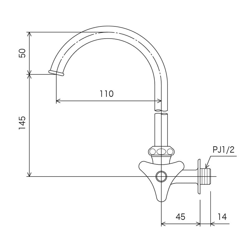 KVK 2300078 横自在水栓 K10SS 1個（ご注文単位1個）【直送品】