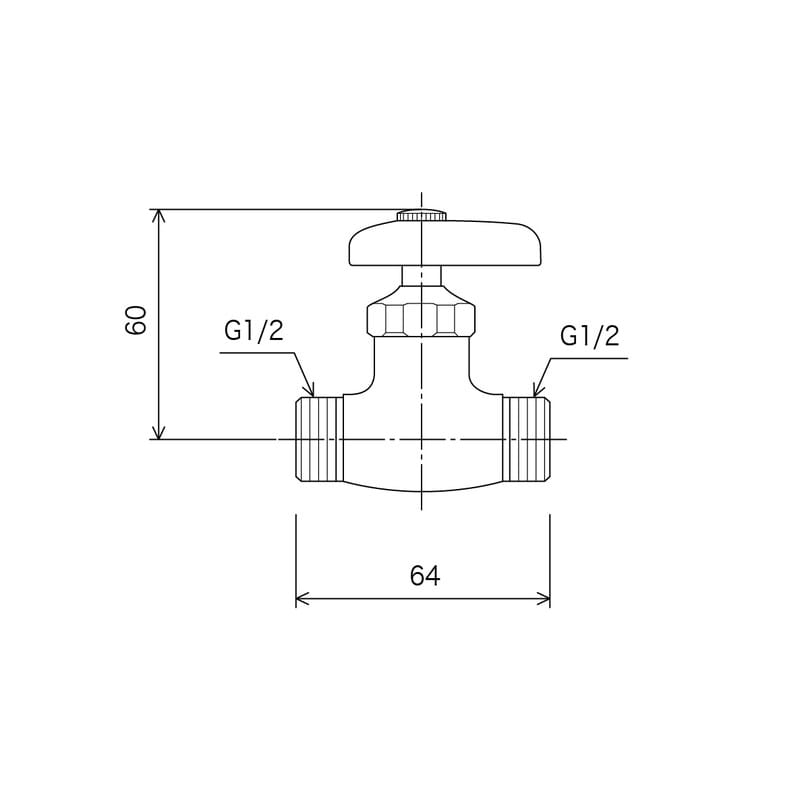 KVK 2303147 両端雄止水栓 K82 1個(ご注文単位1個)【直送品】