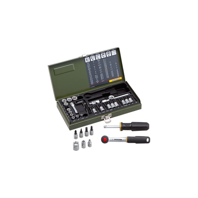 PROXXON 4347981 36点・精密ソケットレンチセット 1/4 #82080 1個（ご注文単位1個）【直送品】