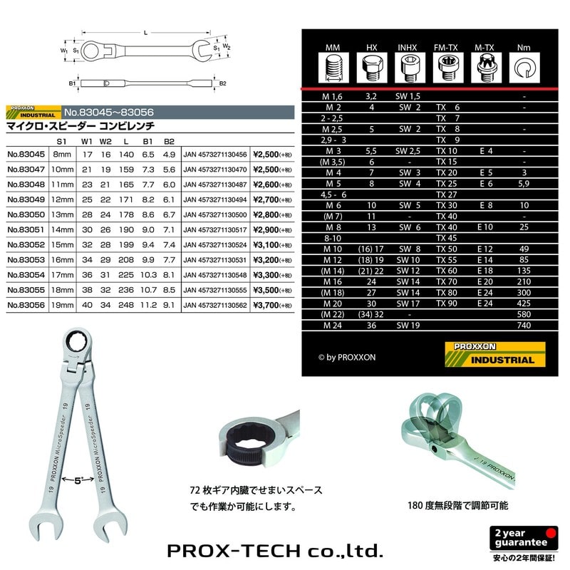 PROXXON 4348215 マイクロ・スピーダー コンビレンチ 11mm #83048 1個(ご注文単位1個)【直送品】