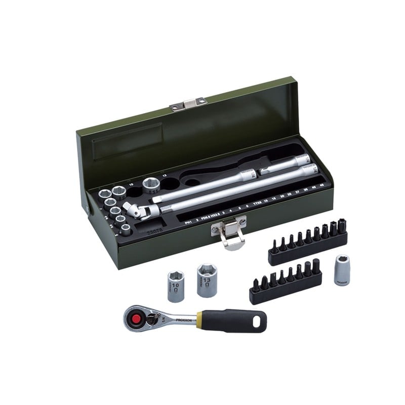 PROXXON 4347986 32点・精密マグネットソケット+ビットセット #82078 1個（ご注文単位1個）【直送品】