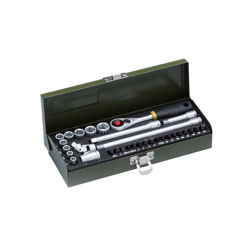 PROXXON 4347986 32点・精密マグネットソケット+ビットセット #82078 1個(ご注文単位1個)【直送品】