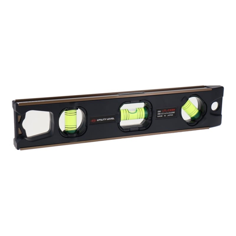 アカツキ製作所 4352181 水平器 ユーティリティーレベル ブラック UTL-230BK 1個(ご注文単位1個)【直送品】