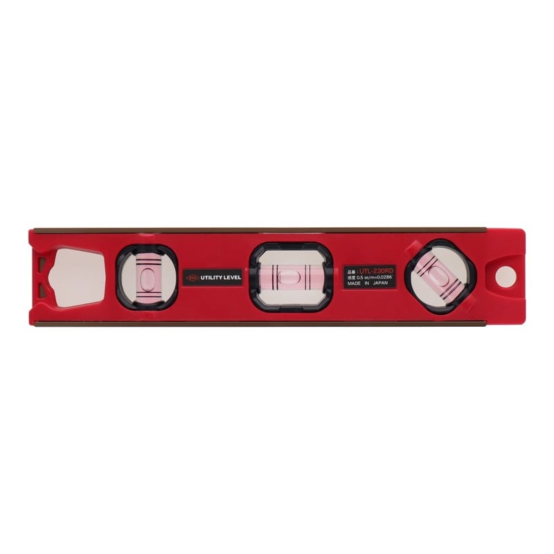 アカツキ製作所 4352182 水平器 ユーティリティーレベル レッド UTL-230RD 1個（ご注文単位1個）【直送品】