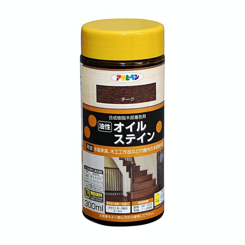 アサヒペン 901065 オイルステイン 300mL チーク 1個（ご注文単位1個）【直送品】