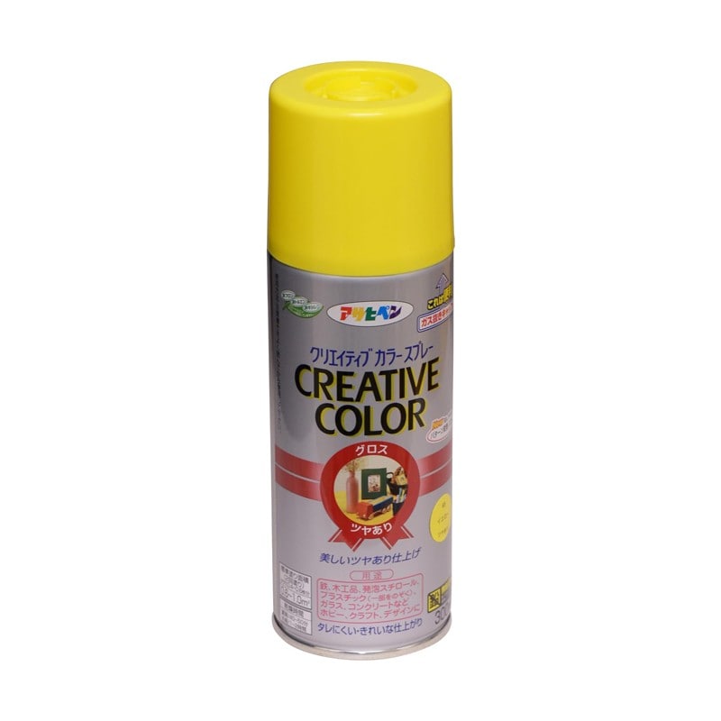 アサヒペン 901439 クリエイティブカラースプレー 300mL イエロー 1個（ご注文単位1個）【直送品】