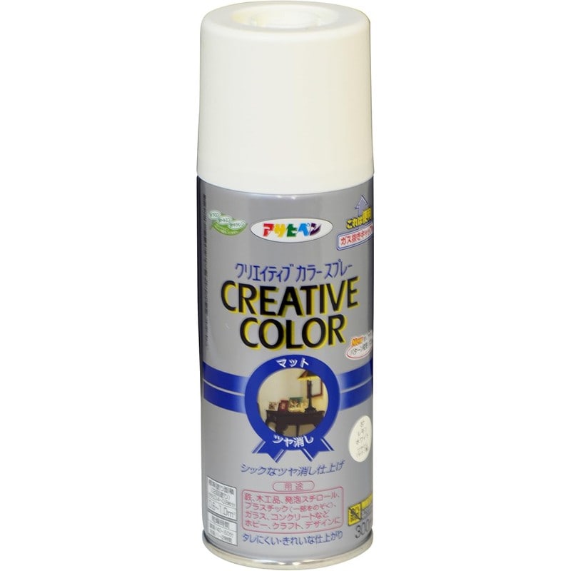 アサヒペン 9010123 クリエイティブカラースプレー300mL レモンWH 1個（ご注文単位1個）【直送品】