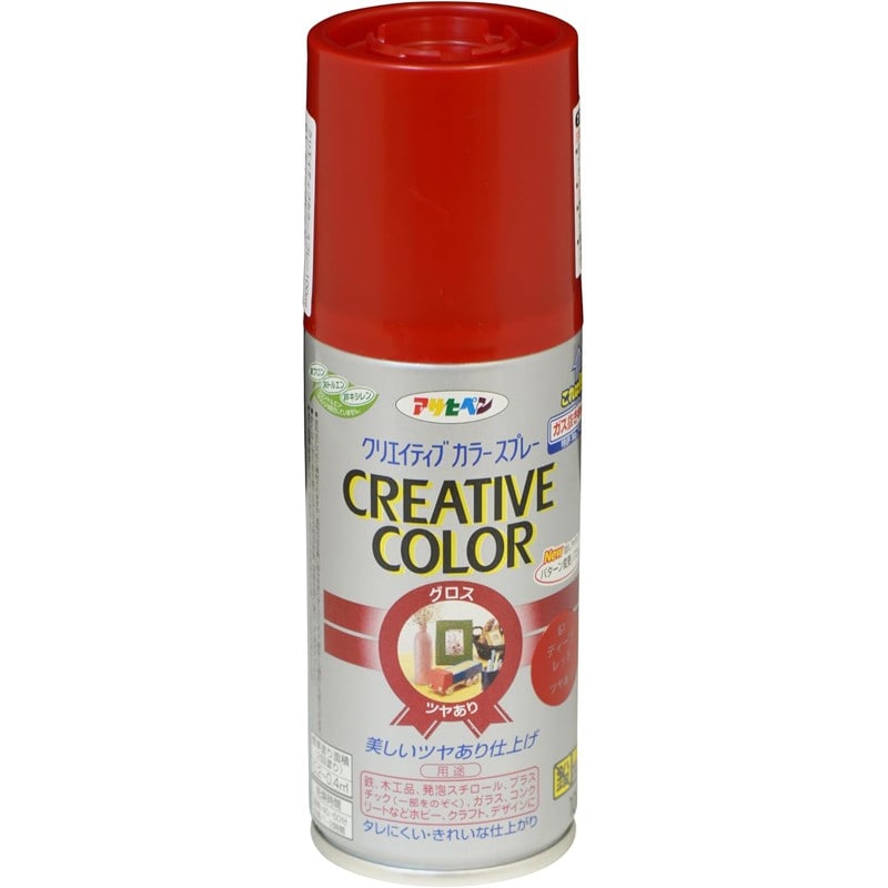 アサヒペン 9010186 クリエイティブカラースプレー100mLディープRD 1個（ご注文単位1個）【直送品】