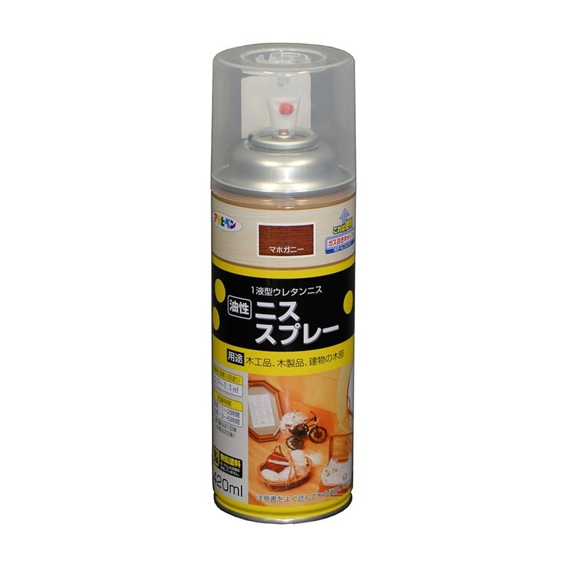 アサヒペン 9010409 ニススプレー 420mL マホガニー 1個（ご注文単位1個）【直送品】