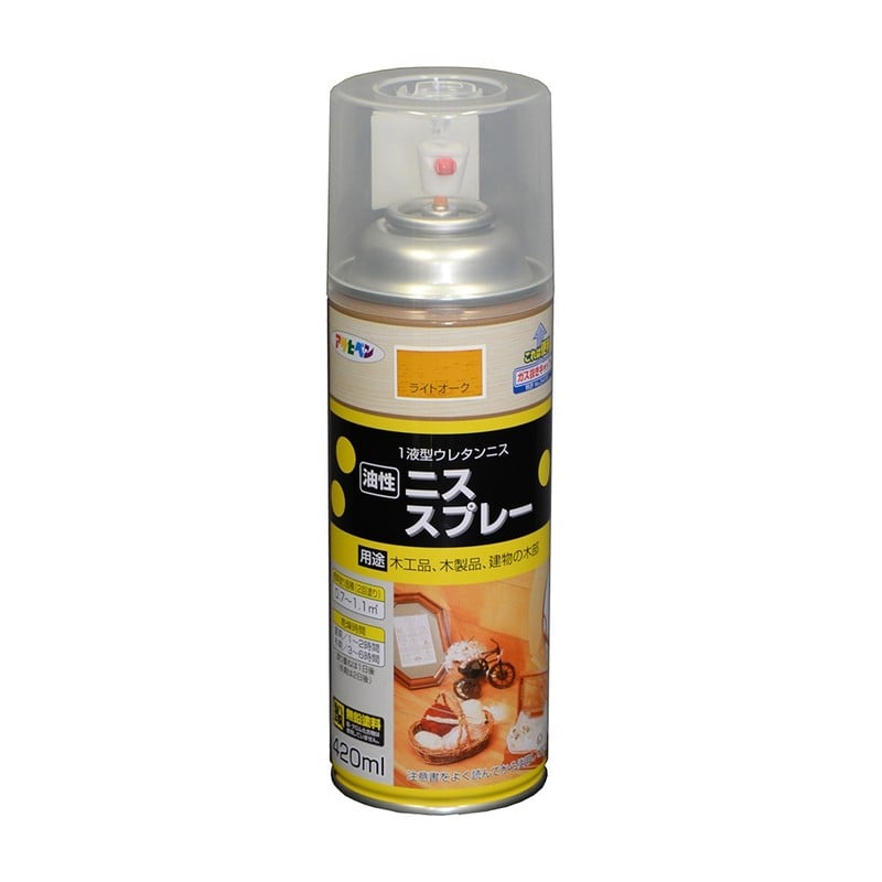 アサヒペン 9010411 ニススプレー 420mL ライトオーク 1個（ご注文単位1個）【直送品】
