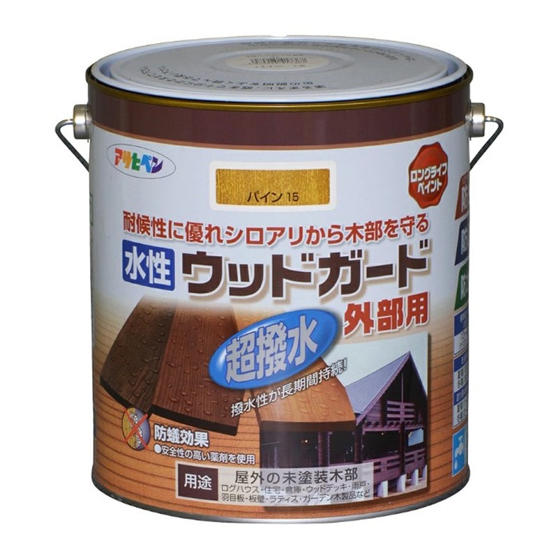 アサヒペン 9011657 水性ウッドガード外部用 3L パイン 1個（ご注文単位1個）【直送品】