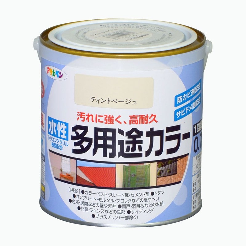 アサヒペン 9016765 水性多用途カラー 0.7L ティントベージュ 1個(ご注文単位1個)【直送品】